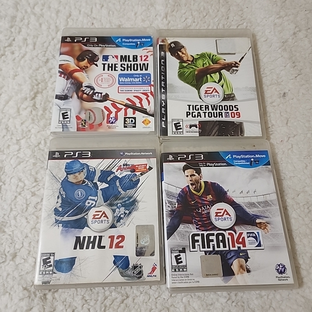 Set of 4 PS3 Sport Games: MLB, PGA, NHL, and FIFA 14
